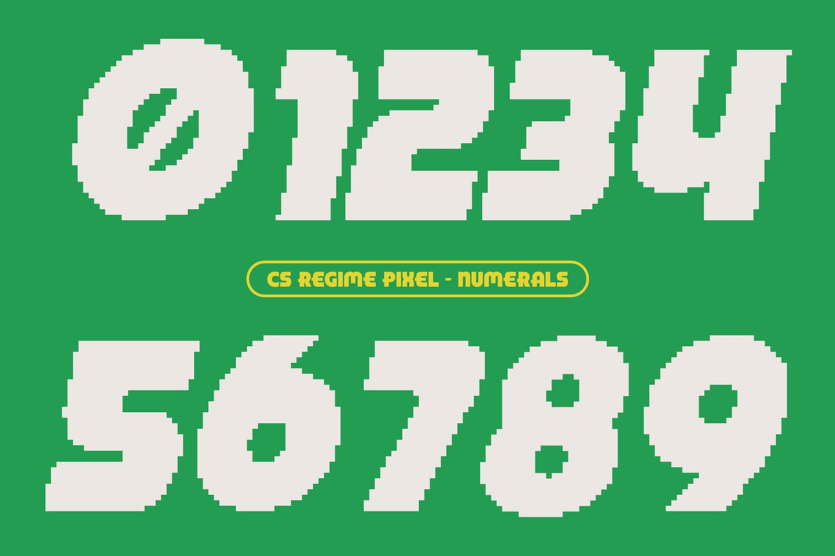 CS Regime Pixel, a Sans Serif Font by Craft Supply Co. (Photo 5 of 8)