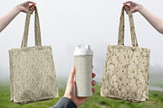 Sage & Beige Winding Vine Patterns, a Pattern Graphic by one-touch (Thumbnail 7 of 9)