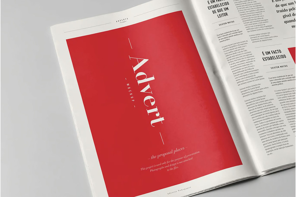 Newspaper Adverts Mock-up, an Advertising Mockup by zippypixelstudio (Photo 4 of 9)