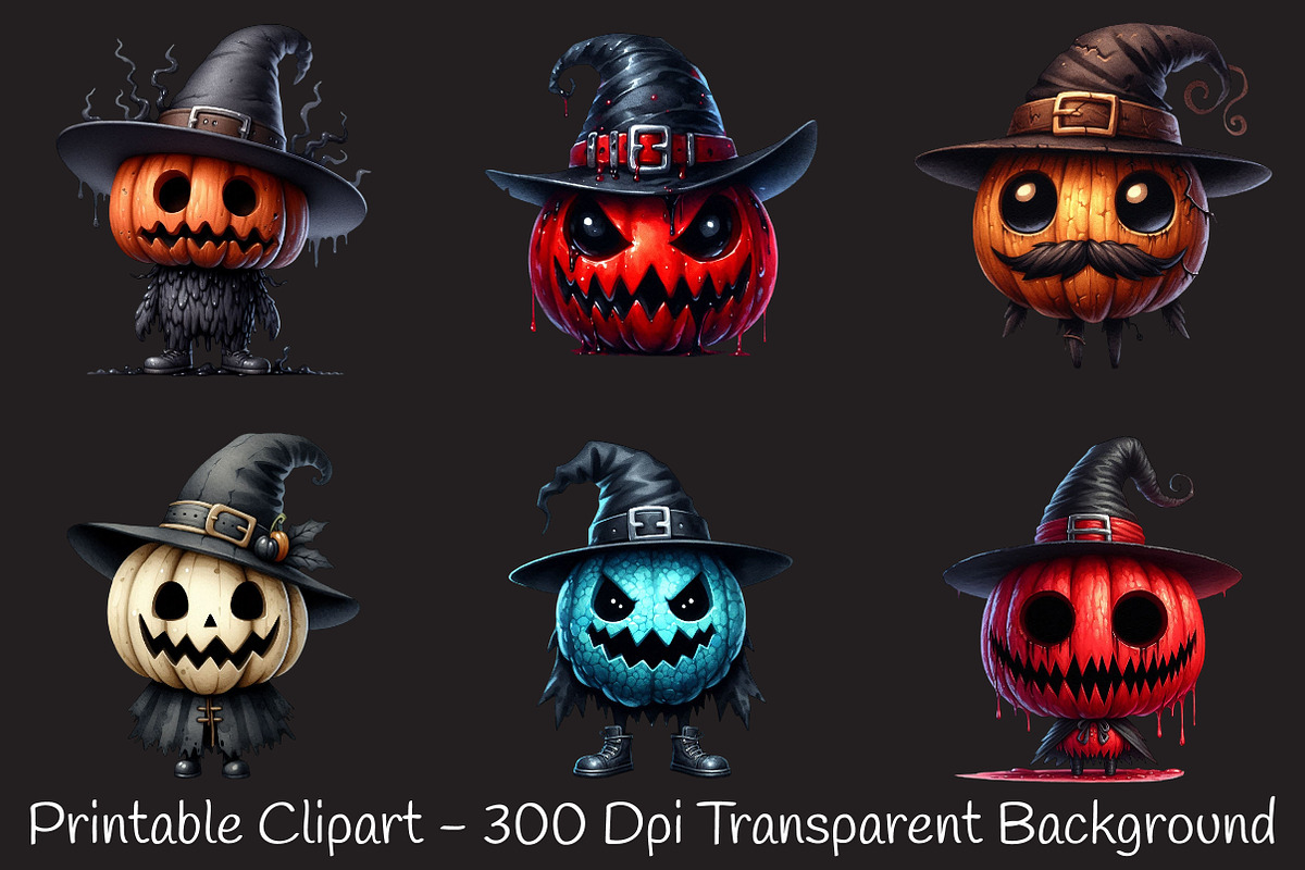 Creepy Character Halloween Pumpkin P, an Illustration by RobertsArt (Photo 2 of 7)