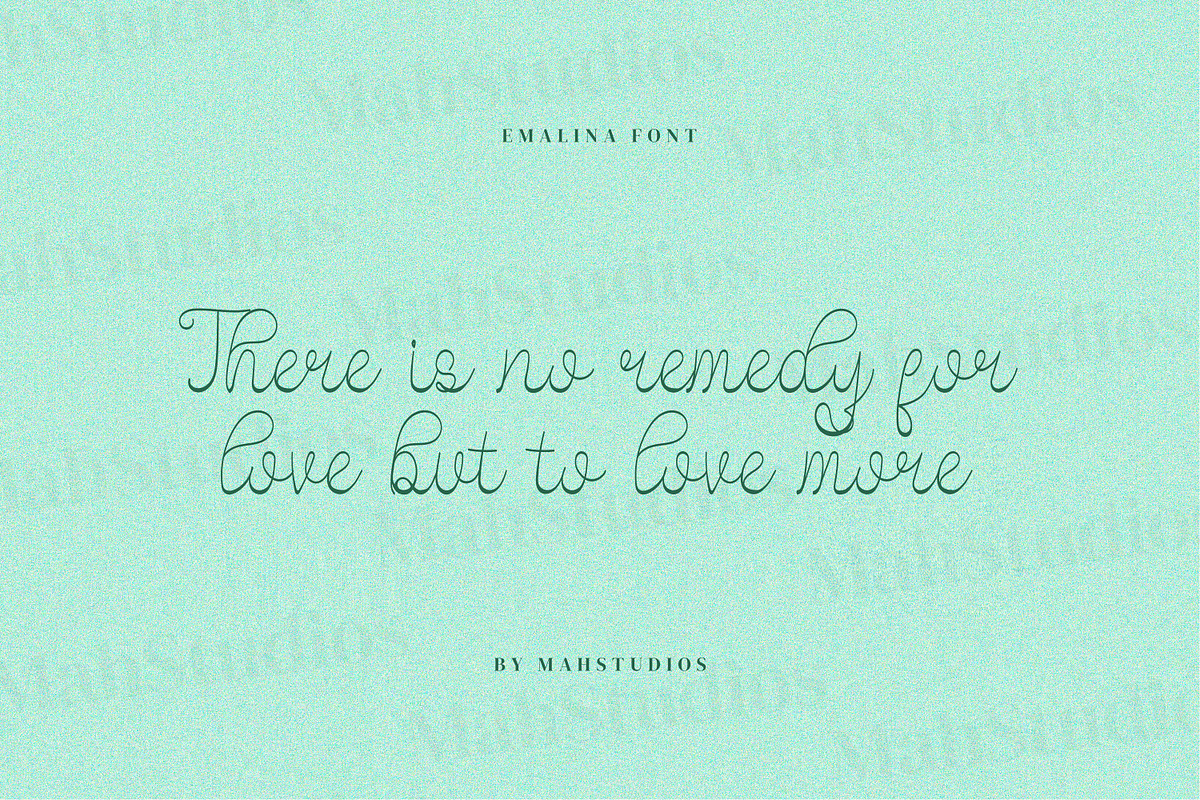 Emalina Scipt Fonts, a Script Font by mahstudios (Photo 9 of 15)