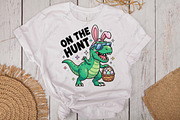 Dinosaur T Rex Easter PNG, on the Hu, an Illustration by CraftArtStudio (Thumbnail 2 of 4)