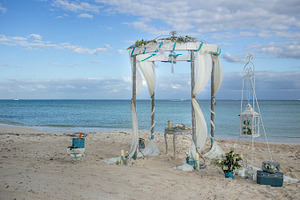 vintage beach wedding gazebo