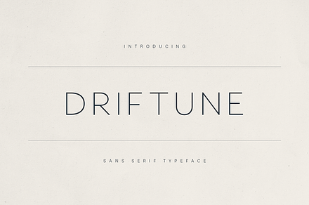 Driftune – Sans Serif Typeface