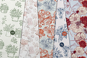 Seamless vector Floral Pattern set, a Pattern Graphic by FleurArt (Thumbnail 7 of 16)