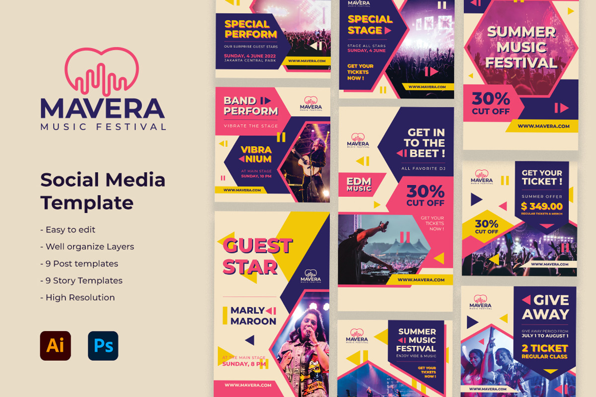 Mavera Music Festival, a Social Media Template by kerismaker (Photo 1 of 3)