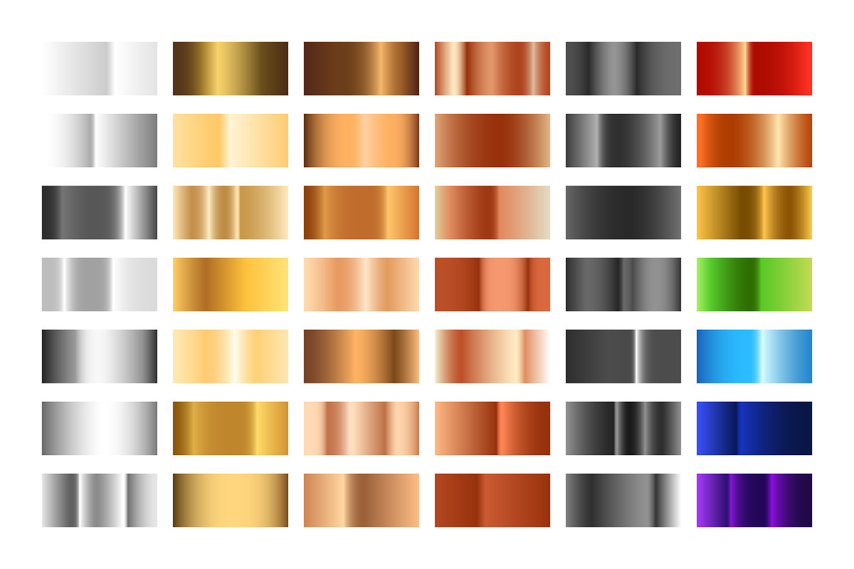 42 Custom Metallic Gradients, a Texture Graphic by UoaHH (Photo 3 of 3)