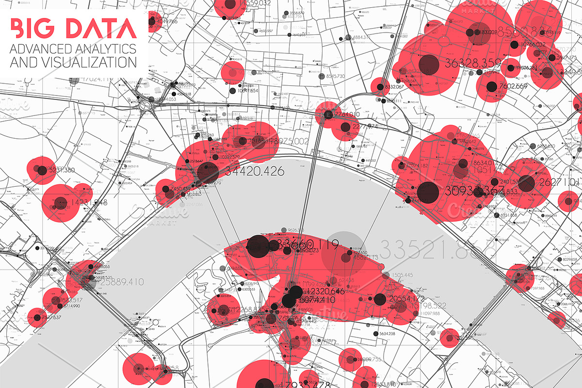 Big Data City Maps, an Object Graphic by GarryKillian (Photo 3 of 7)