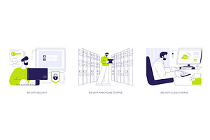 Big Data storage abstract concept, a Technology Illustration by Visual Generation