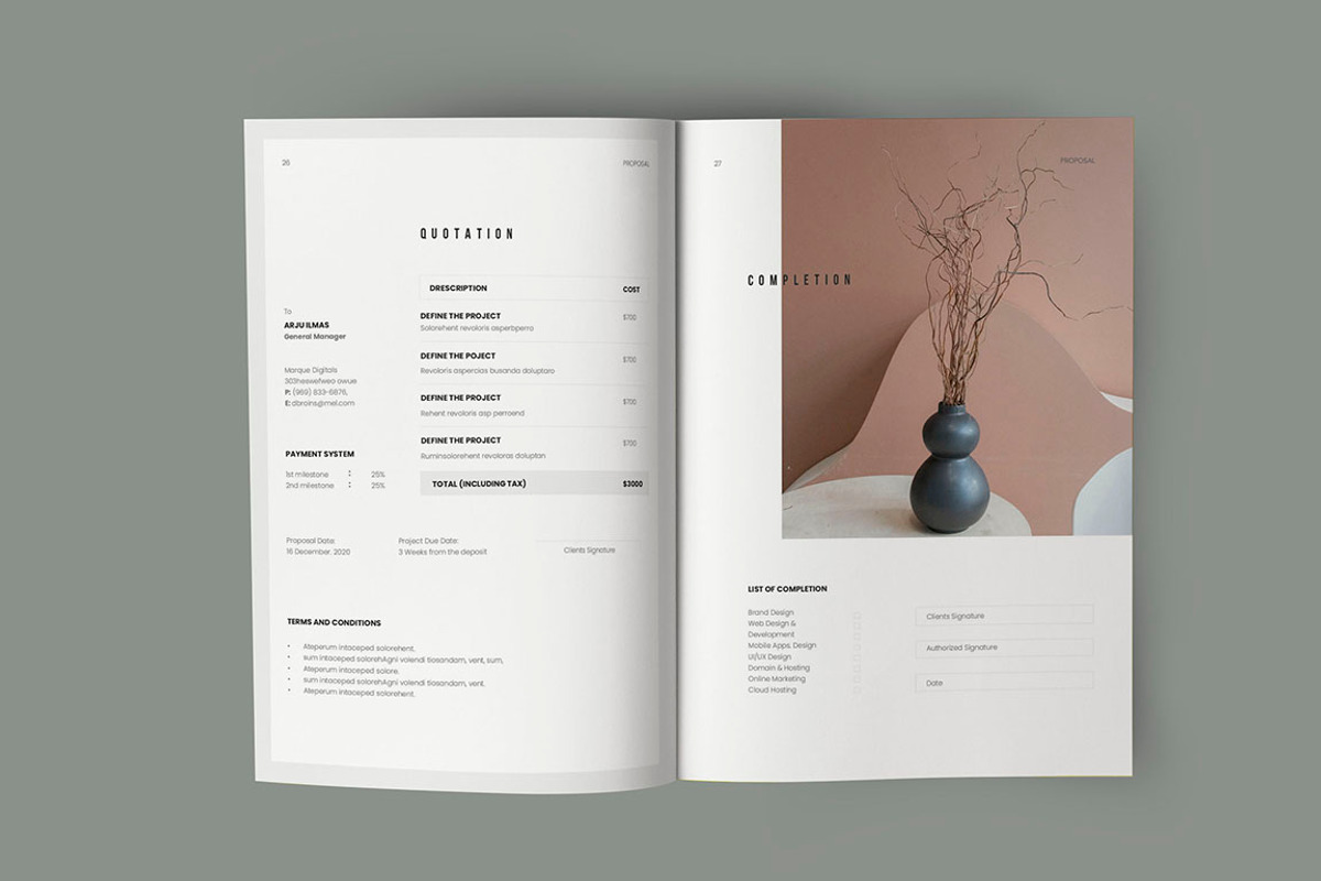 Business Proposal Template, a Brochure Template by HR Studio (Photo 14 of 14)
