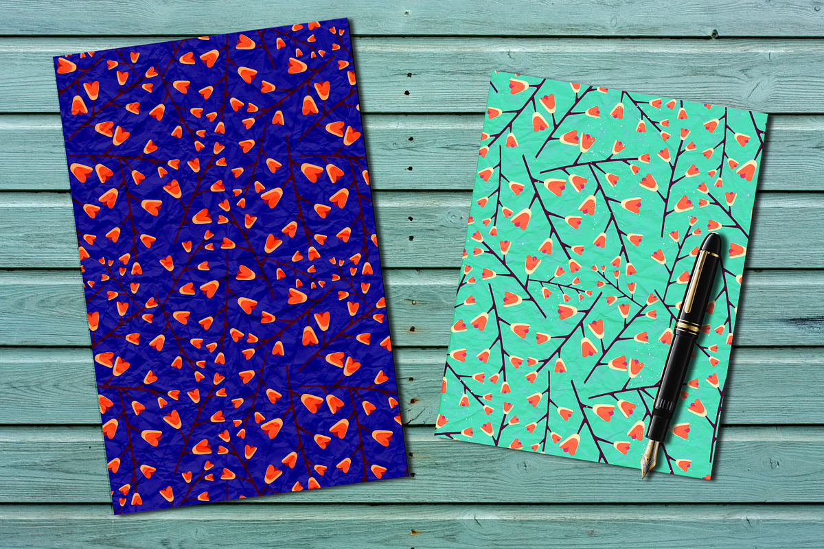 Season Floral patterns vector, a Pattern Graphic by Anny Cecilia Walter (Photo 2 of 3)