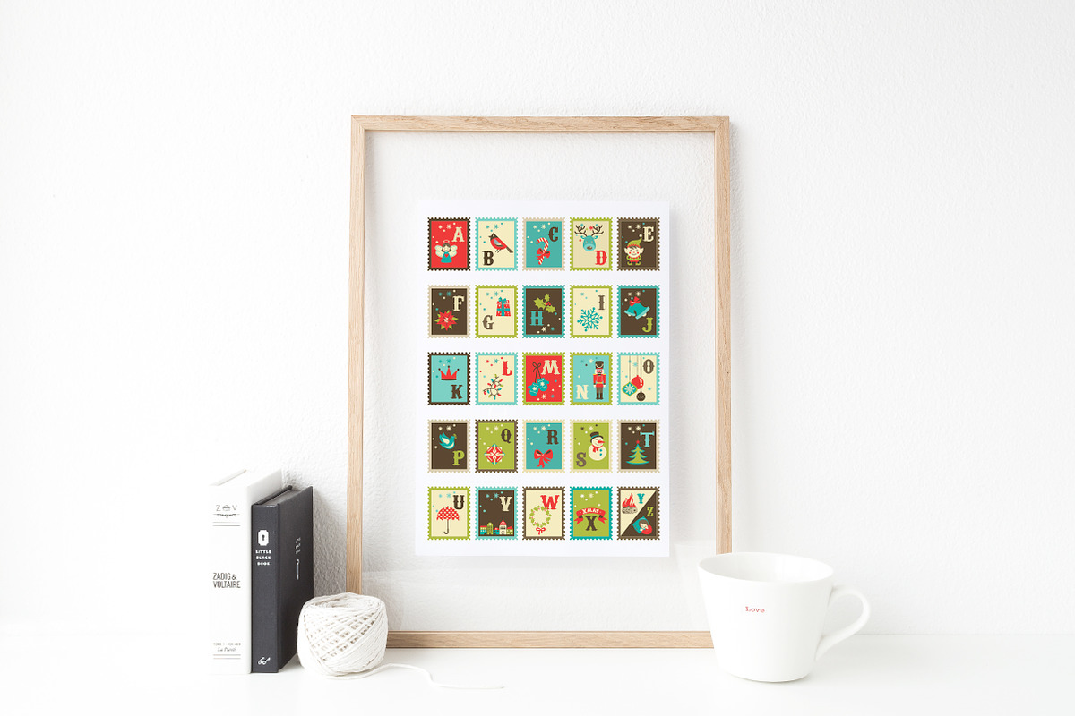 Christmas Alphabet Poster & elements, a Decorative Illustration by Marish (Photo 2 of 8)