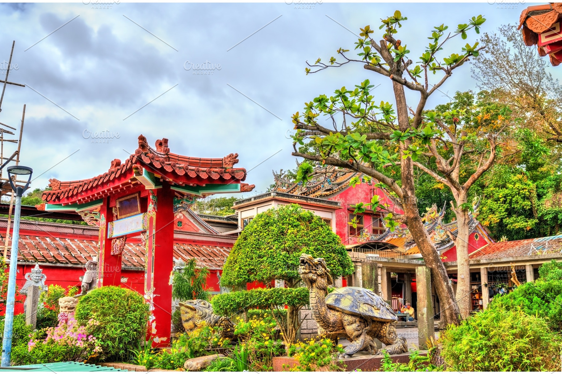 Zhishanyan huiji temple in taipei containing taipei, taiwan, and pagoda, an Architecture Photo by Leonid Andronov