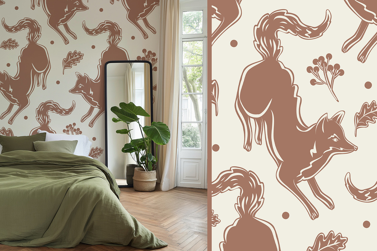 Linocut Animals rustic patterns, an Animal Illustration by Carpet Tapete Pretzel (Photo 15 of 17)