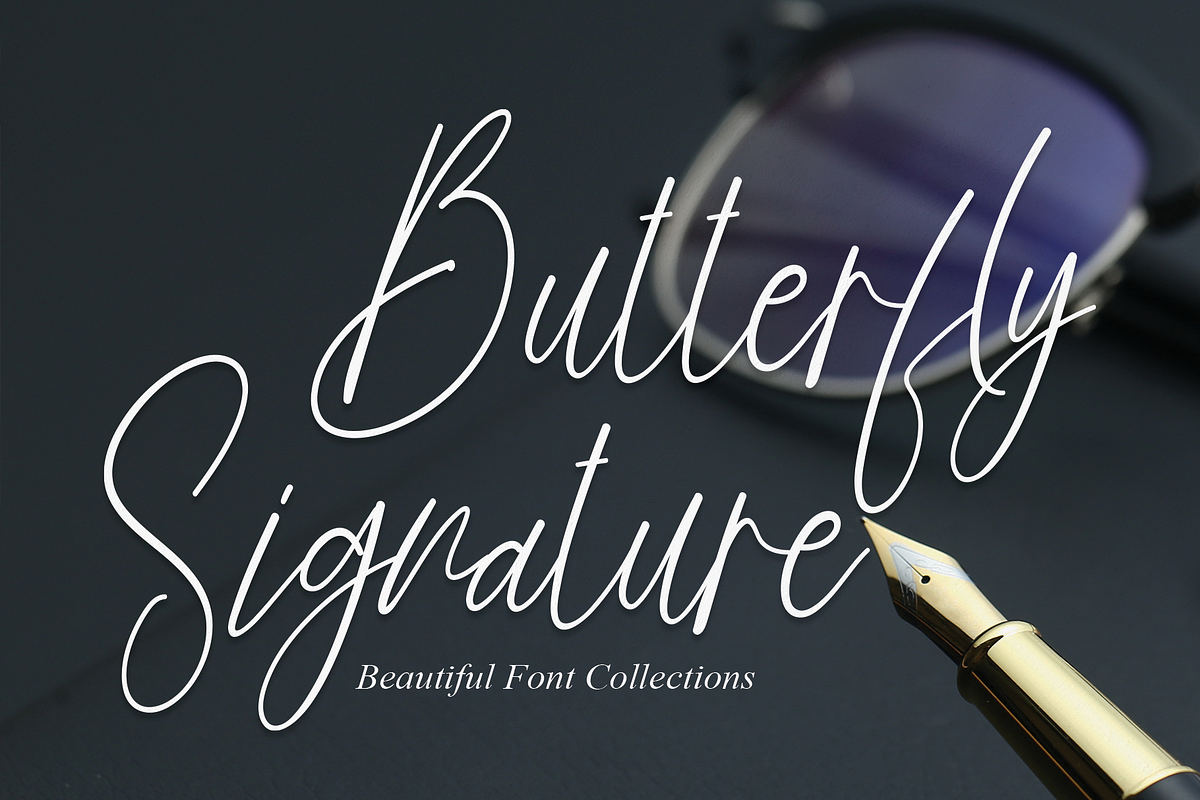 Butterfly Signature | Script Font, a Script Font by Scratchones (Photo 1 of 8)