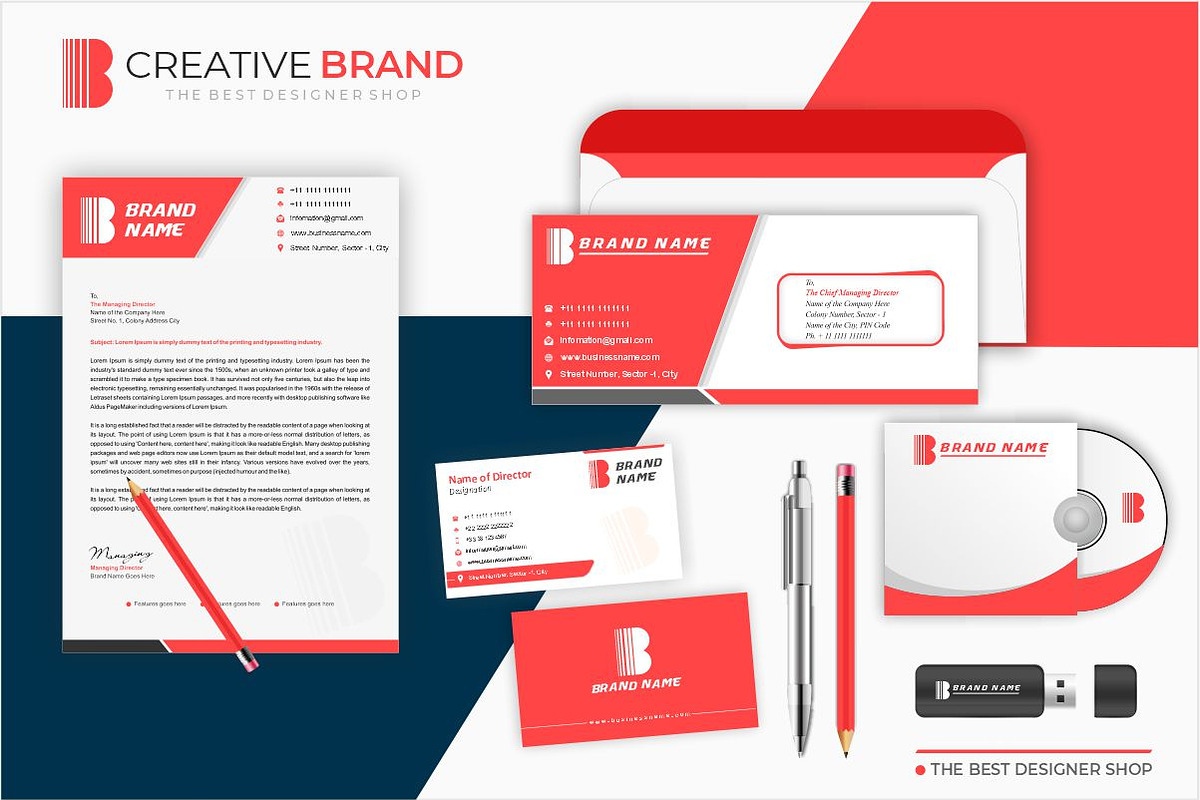Stationery Design Template, a Stationery Template by Designs Basket (Photo 5 of 13)