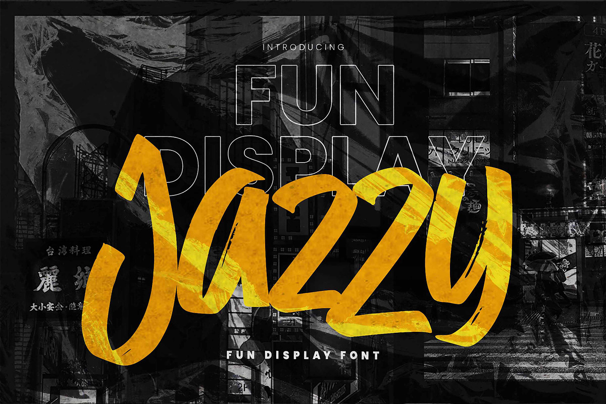 Jazzy – Fun Display Font, a Handwritten Font by Gassstype (Photo 1 of 8)