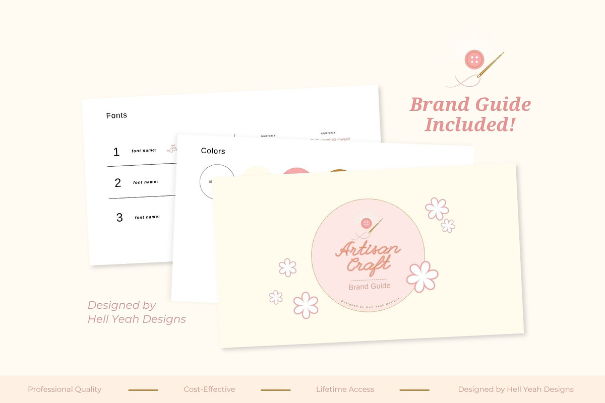 Artisan Craft Branding Starter Kits, a Branding & Logo Template by Hell Yeah Designs (Photo 7 of 19)
