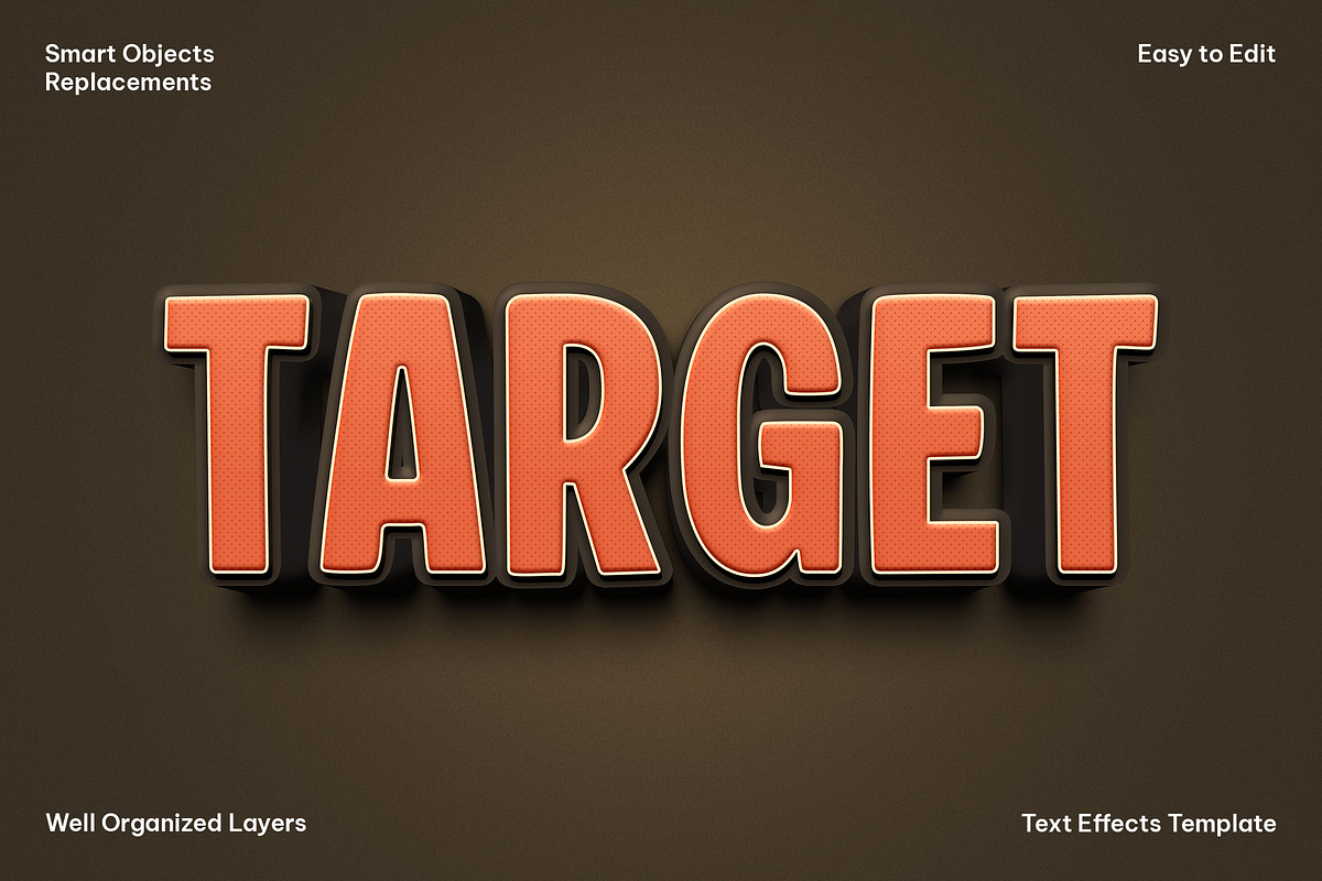 Target Text Effect, a Layer Style Add-On by dokudokunomi (Photo 1 of 4)