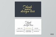 Think more design less business card, a Business Card Template by AM Design (Thumbnail 4 of 4)