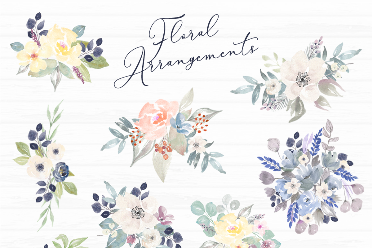 Violetta Flower Clipart and Frames, an Illustration by Emerald & Ivy Studios (Photo 5 of 10)