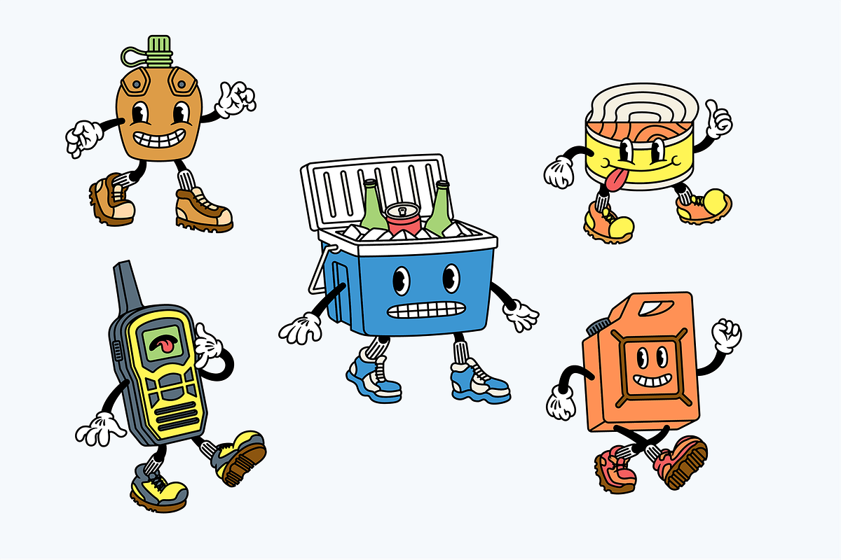 Camping Club Cartoon Characters, an Illustration by The Isian (Photo 6 of 18)