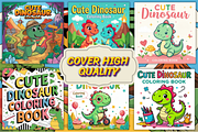 CUTE DINOSAUR COLORING BOOK PAGES, an Animal Illustration by Ink Gallery (Thumbnail 4 of 4)