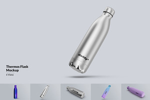 Stainless Steel Bottle Mockup