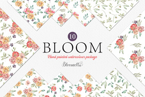 Watercolour Patterns Flowers Florals
