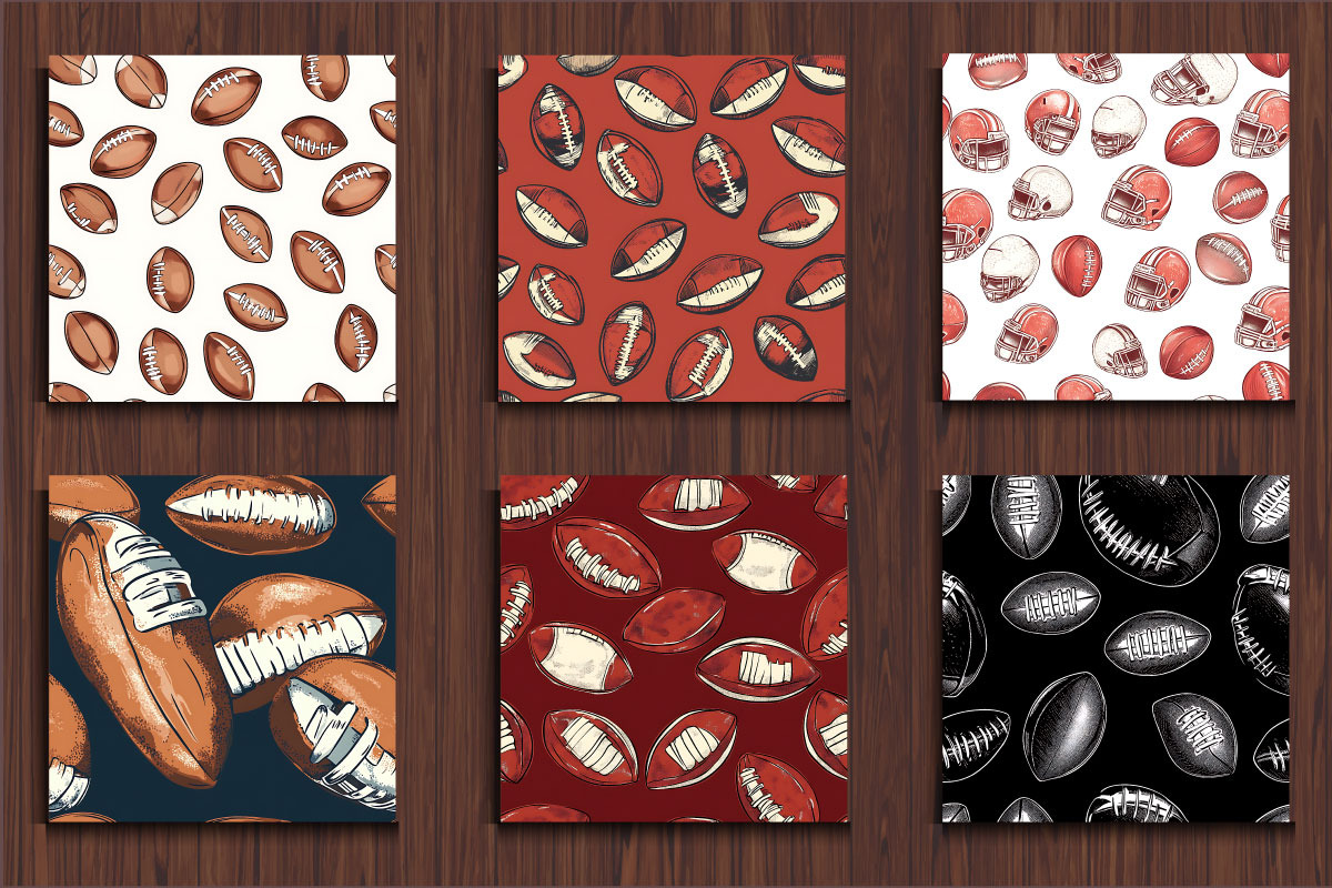 American Football Seamless Pattern, a Pattern Graphic by protabsorkar11 (Photo 2 of 4)