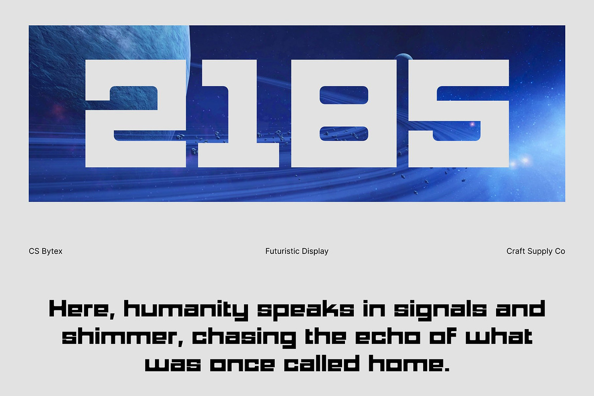 CS Bytex – Futuristic Font, a Sans Serif Font by Craft Supply Co. (Photo 7 of 8)