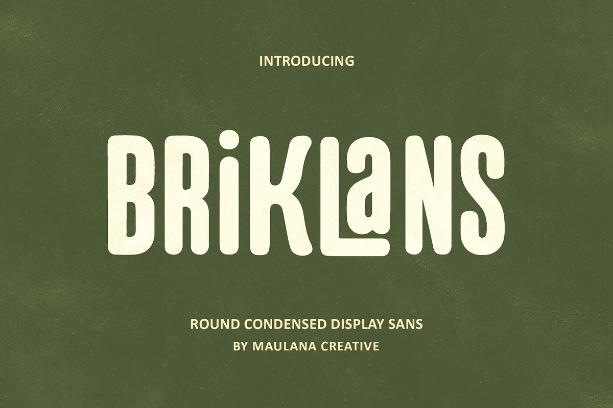 Briklans Round Condensed Sans Font, a Sans Serif Font by Maulana Creative (Photo 1 of 7)