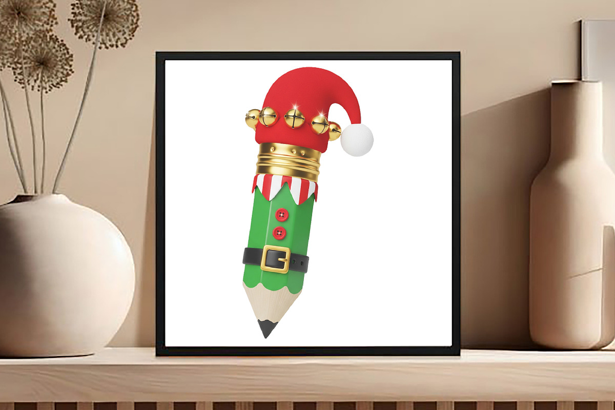 Christmas Elf Pencils Png, an Illustration by Black Bird Studio (Photo 2 of 4)