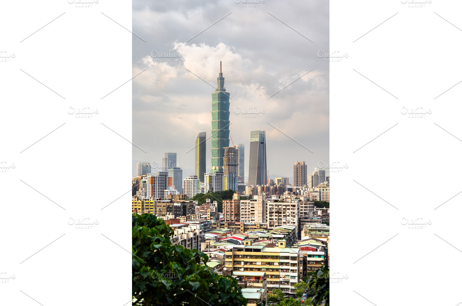 Taipei Skyline with Iconic, an Architecture Photo by Leonid Andronov