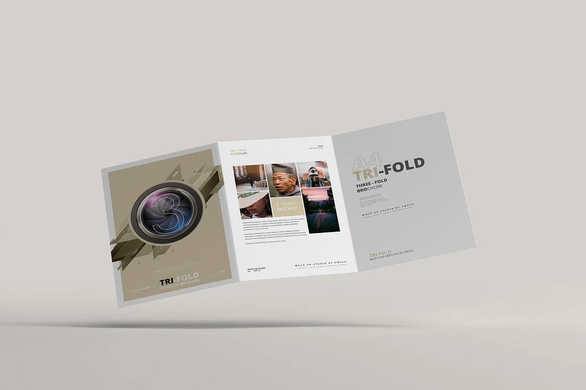 A4 Tri-Fold Brochure Mockup, a Print Template by pmvch (Photo 14 of 15)