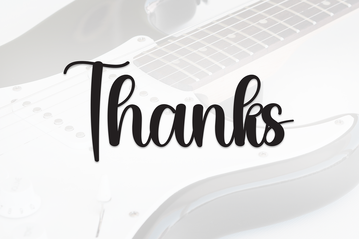 Guitar | Script Font, a Handwritten Font by Scratchones (Photo 9 of 9)