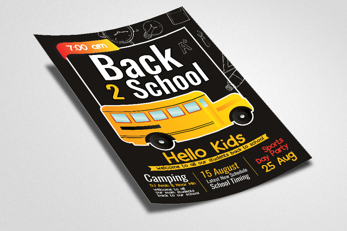 Back to School Flyer Psd Template, a Flyer Template by Psd Templates (Photo 2 of 2)