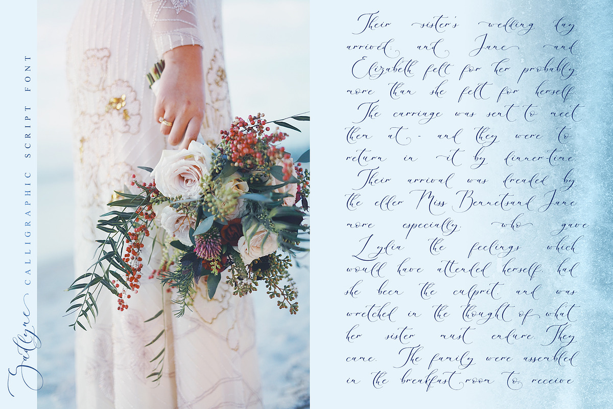 Sadlyne Wedding font + Cyrillic, a Script Font by IraDvilyuk (Photo 5 of 22)