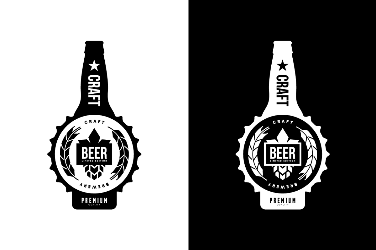 Craft beer brewery vector logo, a Food Illustration by provector (Photo 3 of 3)
