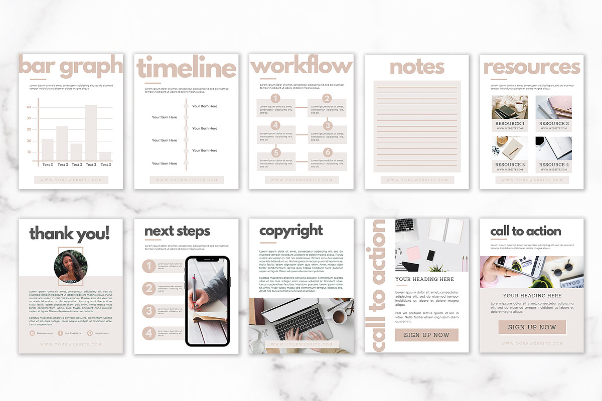Workbook Template for Canva | Blush, a Magazine Template by Thirty One Palms Studio (Photo 4 of 10)