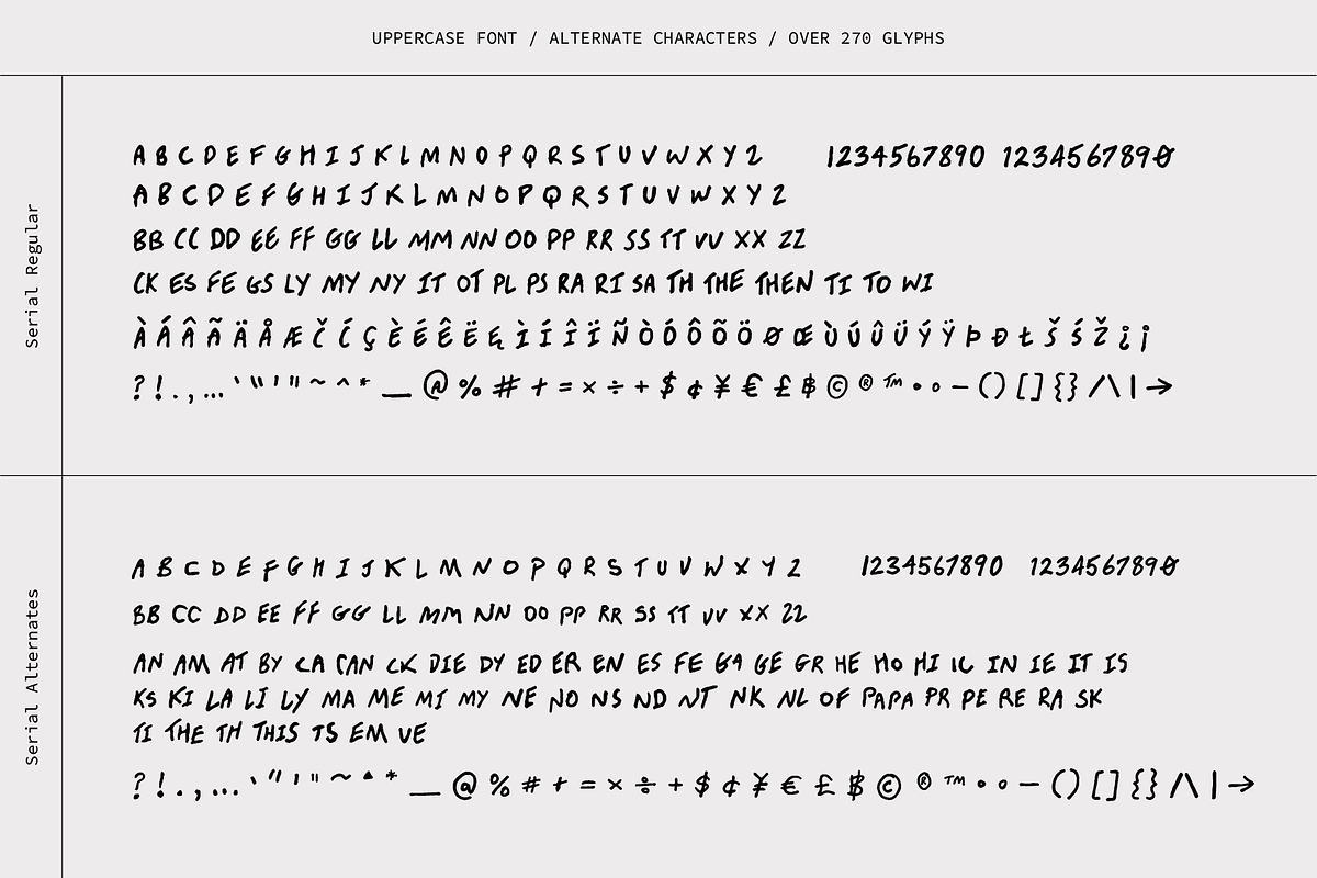 Serial: A Killer Handwriting Font, a Sans Serif Font by TYPEHEIST (Photo 4 of 9)