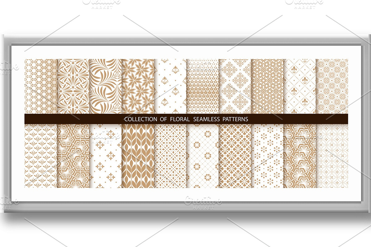 Geometric floral set of seamless, an Object Graphic by RODINA (Photo 3 of 3)