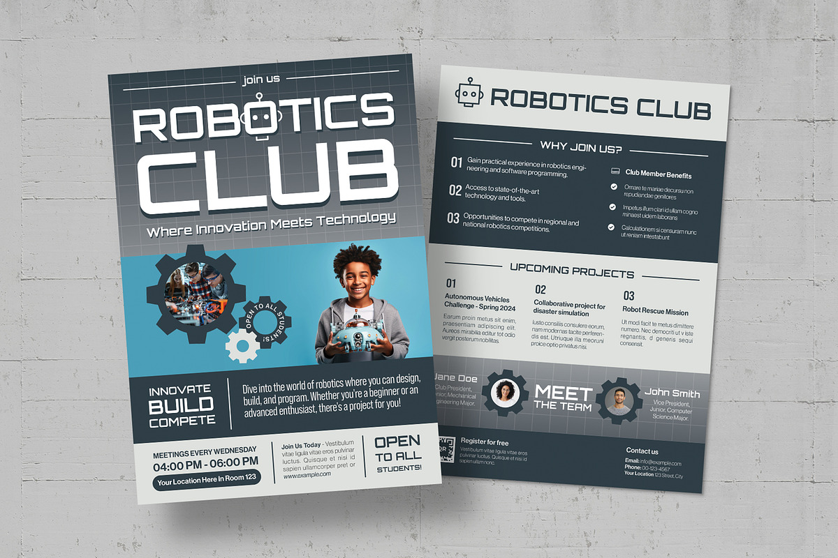 Robotics Club Flyer Template, a Flyer Template by BrandPacks (Photo 5 of 5)