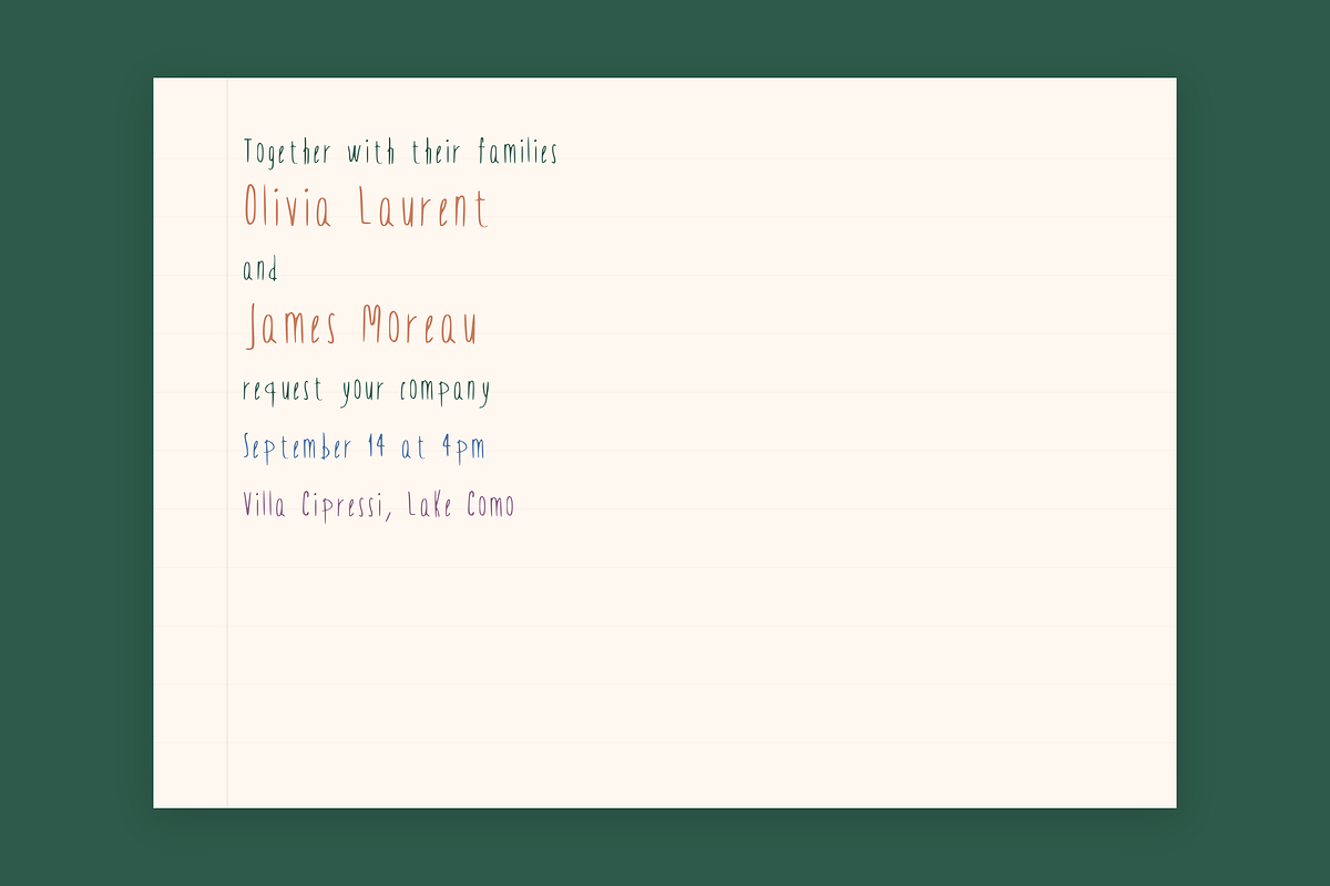 Lunelle – A Light Handwritten Font, a Handwritten Font by Lettra Studio (Photo 4 of 16)