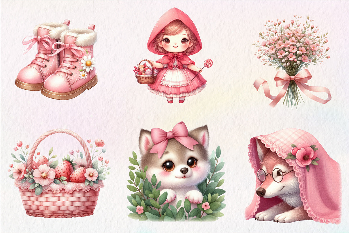 Little Red Riding Hood Cute, an Illustration by CreationArt (Photo 8 of 9)