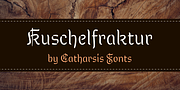 Kuschelfraktur, a Blackletter Font by Catharsis Fonts (Thumbnail 1 of 8)