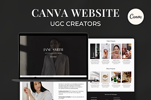 UGC Portfolio Canva Website Template