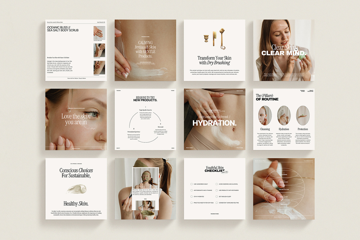 Skincare Coach Instagram Kit, a Social Media Template by Wildnun Studio (Photo 8 of 12)
