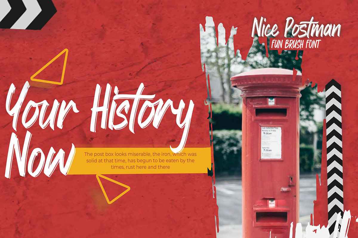 Nice Postman - Fun Brush Font, a Font by Gassstype (Photo 4 of 8)
