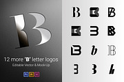 12 B Letter Logos - Vector & Mock-Up, a Branding & Logo Template by Multiple (Thumbnail 1 of 5)